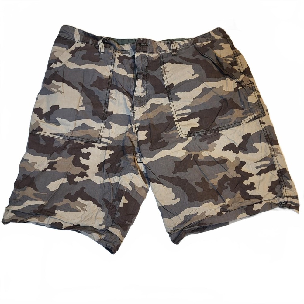 Vintage Gap Reversible Camo Olive Green Shorts Y2K Baggy Skate Summer 2009